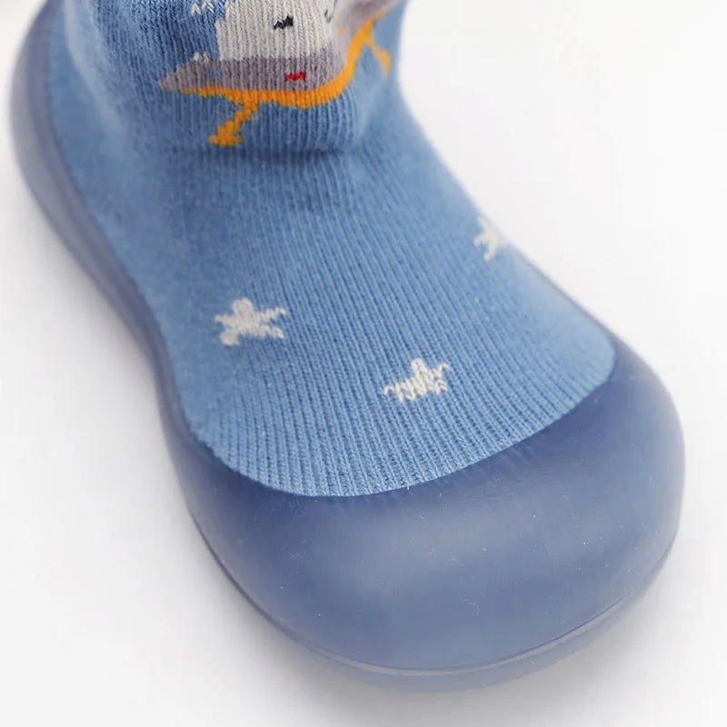 Baby Socks Shoes Kids Toddler First Walkers Cartoon Pattern Soft Non-Slip Sole Comfortable Rubber Floor Shoes for Boys Girls